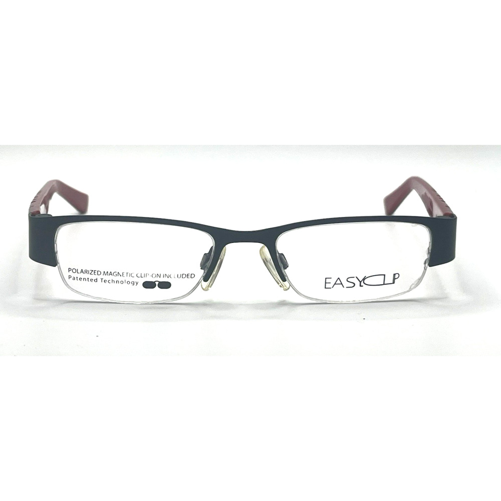 EASYCLIP EC105 BLACK/RED EYEGLASSES SUNGLASSES FRAMES 46-17-135